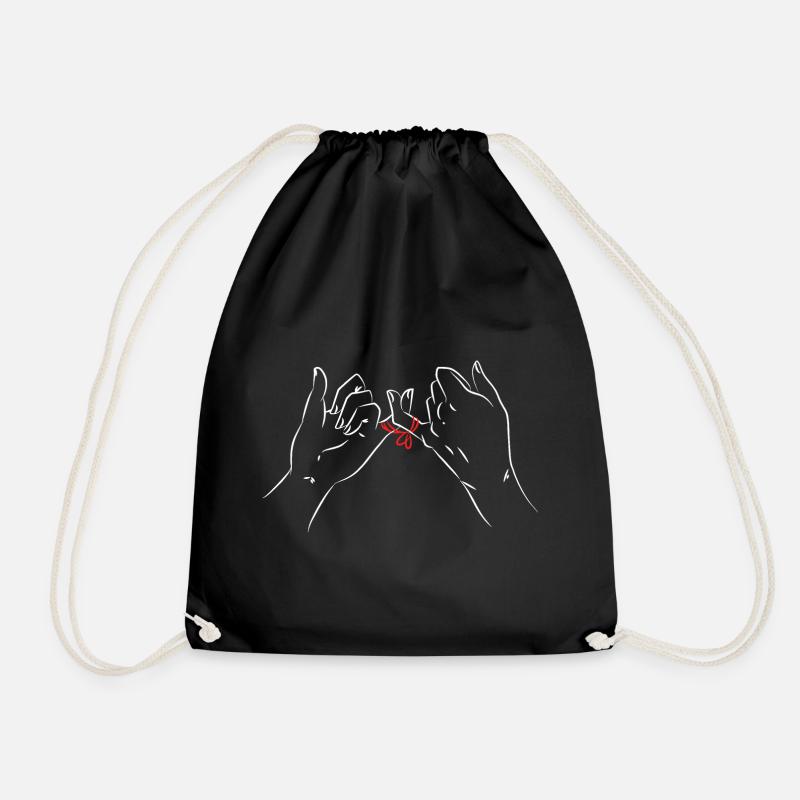 Minimalistische Handschlaufe Illustration - Turnbeutel - Schwarz