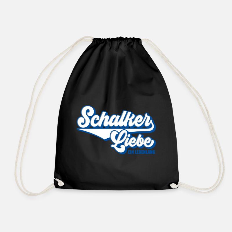 Schalker Liebe | Gelsenkirchen Schalke Geschenk - Turnbeutel - Schwarz