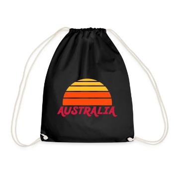Australia (geteilte Halbsonne) - Turnbeutel - Schwarz - Vorne