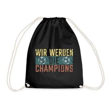 Deutschland Meister 2026 - Turnbeutel - Schwarz - Vorne