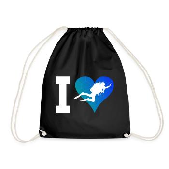 Diving Scuba Diver Scuba Divers Scuba Diving - Drawstring Bag - black - Front