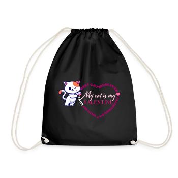 Mon chat est mon Valentin - Sac de sport léger - noir - Devant