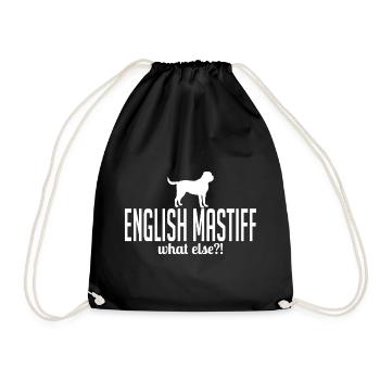 DEUTSCH MASTIFF what else Hundespruch Wilsigns - Drawstring Bag - black - Front