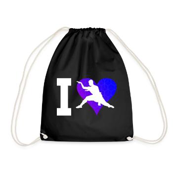 Kampfsport Wushu Kungfu Herren Damen Kung Fu - Turnbeutel - Schwarz - Vorne