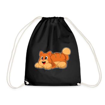Cat Baker Bread Baking - Drawstring Bag - black - Front