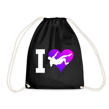Herren Boulder Klettern Climber Climbing - Turnbeutel - Schwarz - Vorne