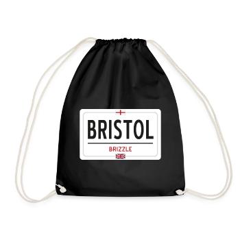 Ortsschild von Bristol - Turnbeutel - Schwarz - Vorne