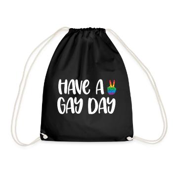 LGBT Pride Month - Have a Gay Day - Turnbeutel - Schwarz - Vorne