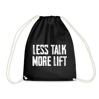 Less Talk More Lift Bodybuilding - Drawstring Bag - black - Front