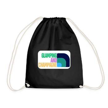 Glamping - Drawstring Bag - black - Front