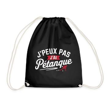 Ich kann nicht, ich habe Petanque - Turnbeutel - Schwarz - Vorne