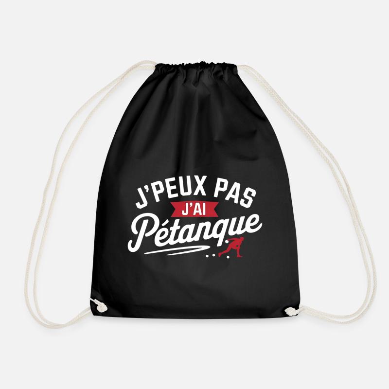 Ich kann nicht, ich habe Petanque - Turnbeutel - Schwarz