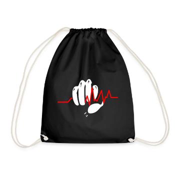 Poing serré avec ligne d’impulsion - Sac de sport léger - noir - Devant