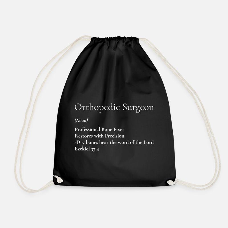 Orthopädischer Chirurg Bone Fixer T-Shirt - Turnbeutel - Schwarz
