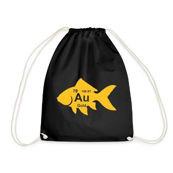 Goldfish Au Gold Element Science Lover  - Drawstring Bag - black - Front