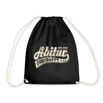 Abi Est 2026 - Abitur - Gift - Drawstring Bag - black - Front