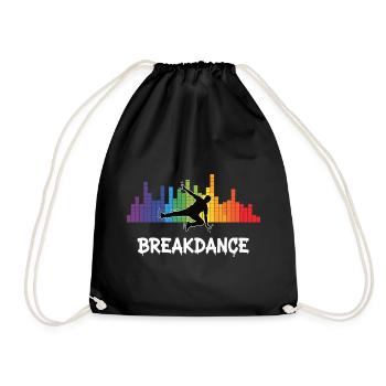Breakdance Streetstyle Hip Hop DJ Dance - Turnbeutel - Schwarz - Vorne