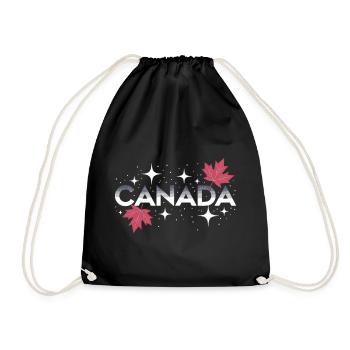 T-shirt Canada Feuille d’érable - Chemise de voyage Canada - Sac de sport léger - noir - Devant