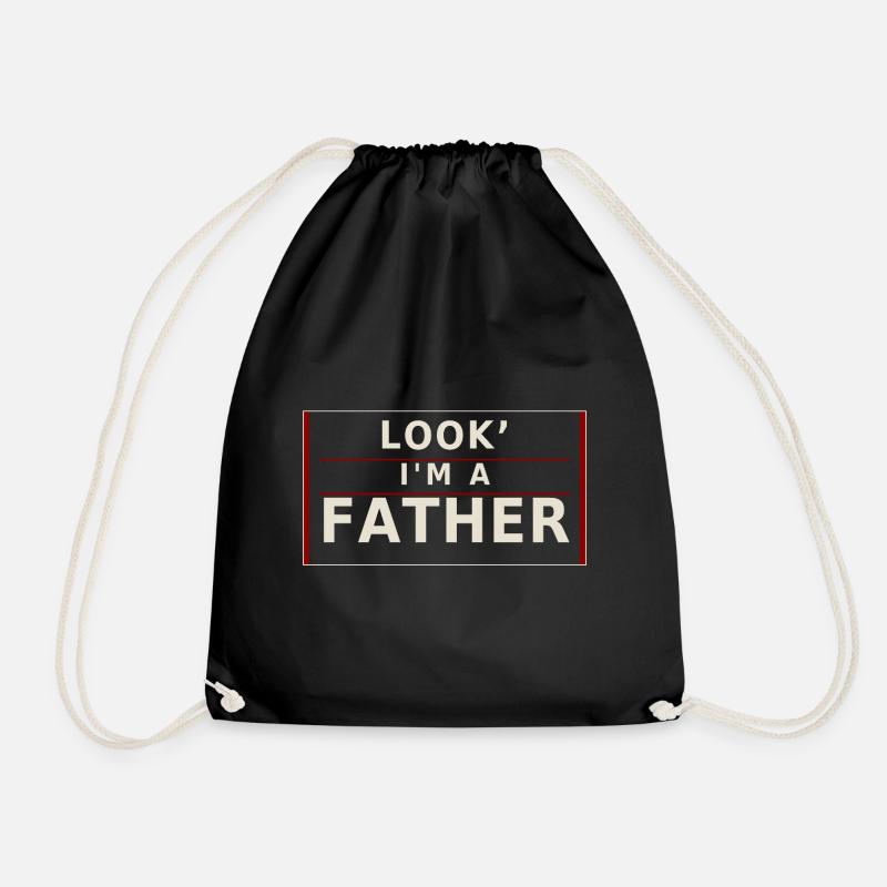 Schau, ich bin Vater - Turnbeutel - Schwarz
