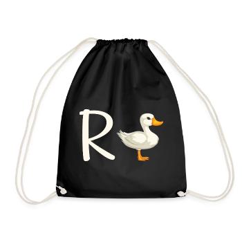 Pension with duck - Drawstring Bag - black - Front