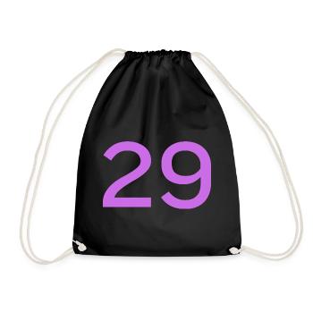 29 - Drawstring Bag - black - Front