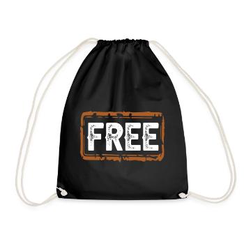 Free - Drawstring Bag - black - Front