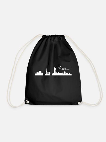 Lingener Skyline - Turnbeutel - Schwarz