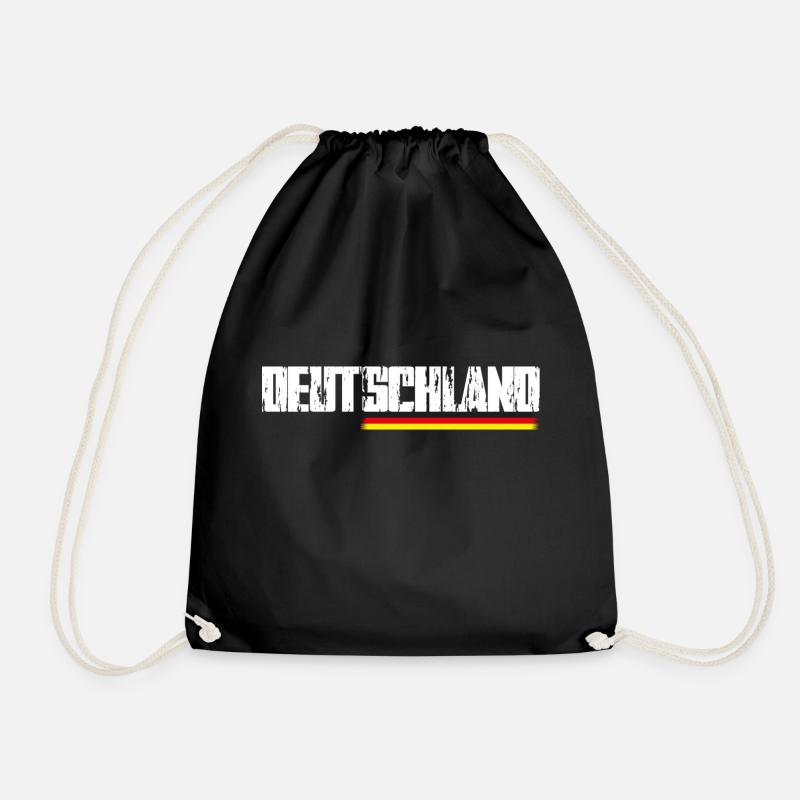 Fußball Deutschland - Turnbeutel - Schwarz