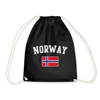 Drapeau de la Norvège - Sac de sport léger - noir - Devant