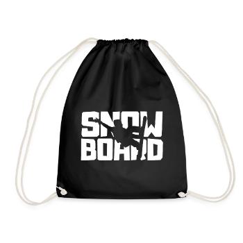 Snowboard is my Life Shirt – Für echte Rider - Turnbeutel - Schwarz - Vorne