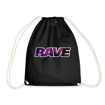 RAVE - Drawstring Bag - black - Front