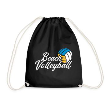 Beachvolleyball - Turnbeutel - Schwarz - Vorne