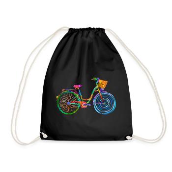 vélo coloré, vélo pour femme, colors bike, ladies bike - Sac de sport léger - noir - Devant
