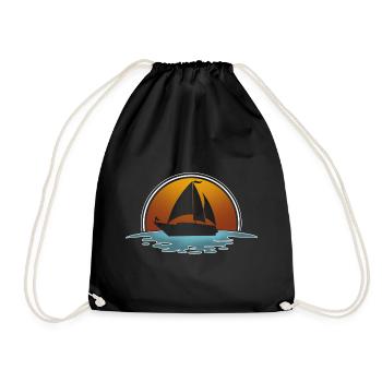 Voilier Voilier Voilier Voilier Marin - Sac de sport léger - noir - Devant