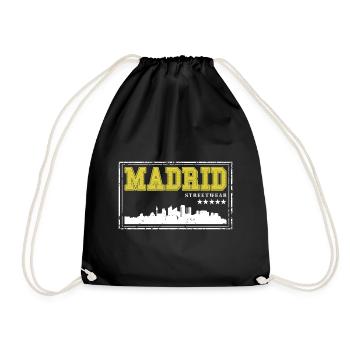 Madrid Espagne Ville Skyline Accueil Amour - Sac de sport léger - noir - Devant