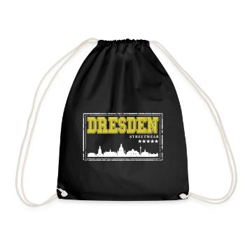 Dresde Allemagne Ville Skyline Accueil Amour - Sac de sport léger - noir - Devant