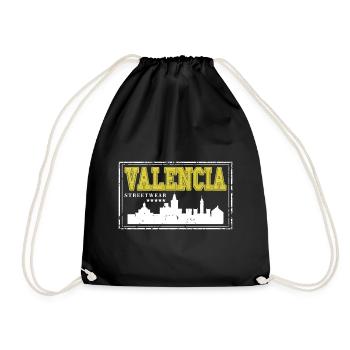 Valencia Spain City Skyline Home Love - Drawstring Bag - black - Front