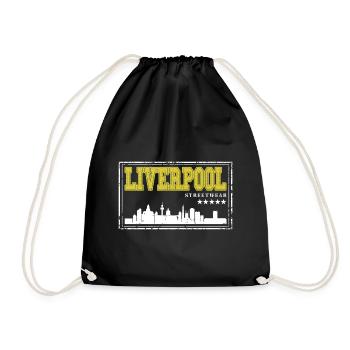 Liverpool Angleterre UK City Skyline Accueil Amour - Sac de sport léger - noir - Devant