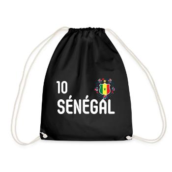 Senegalese national team - Drawstring Bag - black - Front