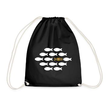 Les poissons de Cornouailles nagent chacun de leur côté - Sac de sport léger - noir - Devant
