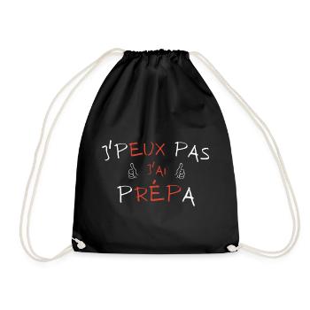 j'peux pas j'ai prépa - Sac de sport léger - noir - Devant