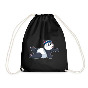 Panda Yoga Fitness Gymnastics - Drawstring Bag - black - Front