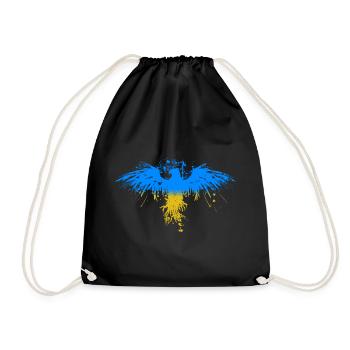 Aigle ukrainien : Soutien à la liberté en Ukraine - Sac de sport léger - noir - Devant