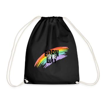 Né pour célébrer la diversité queer - Sac de sport léger - noir - Devant