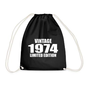 Millésime 1974 Anniversaire 1974 - Rétro 1974 - Sac de sport léger - noir - Devant