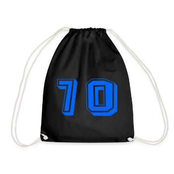 70. 70 ANS. 70e ANNIVERSAIRE. ANNIVERSAIRE 70 ANS. - Sac de sport léger - noir - Devant