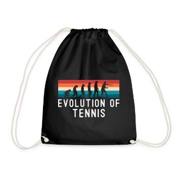 Tennis Player Tennis Elbow Serve - Drawstring Bag - black - Front