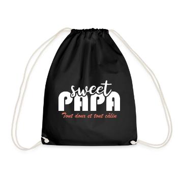 Sweet papa - Sac de sport léger - noir - Devant