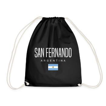 San Fernando Argentinien Argentinier - Turnbeutel - Schwarz - Vorne