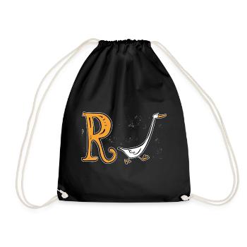 Pension Duck - Retirement - Pension - Drawstring Bag - black - Front